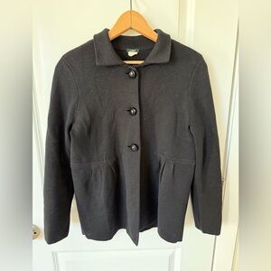 Vintage J Crew 100% Wool cardigan Black Womens